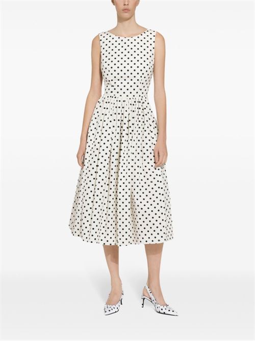 Abito midi con pois piccoli DOLCE & GABBANA | F6JHVTHS5R7HWZQN